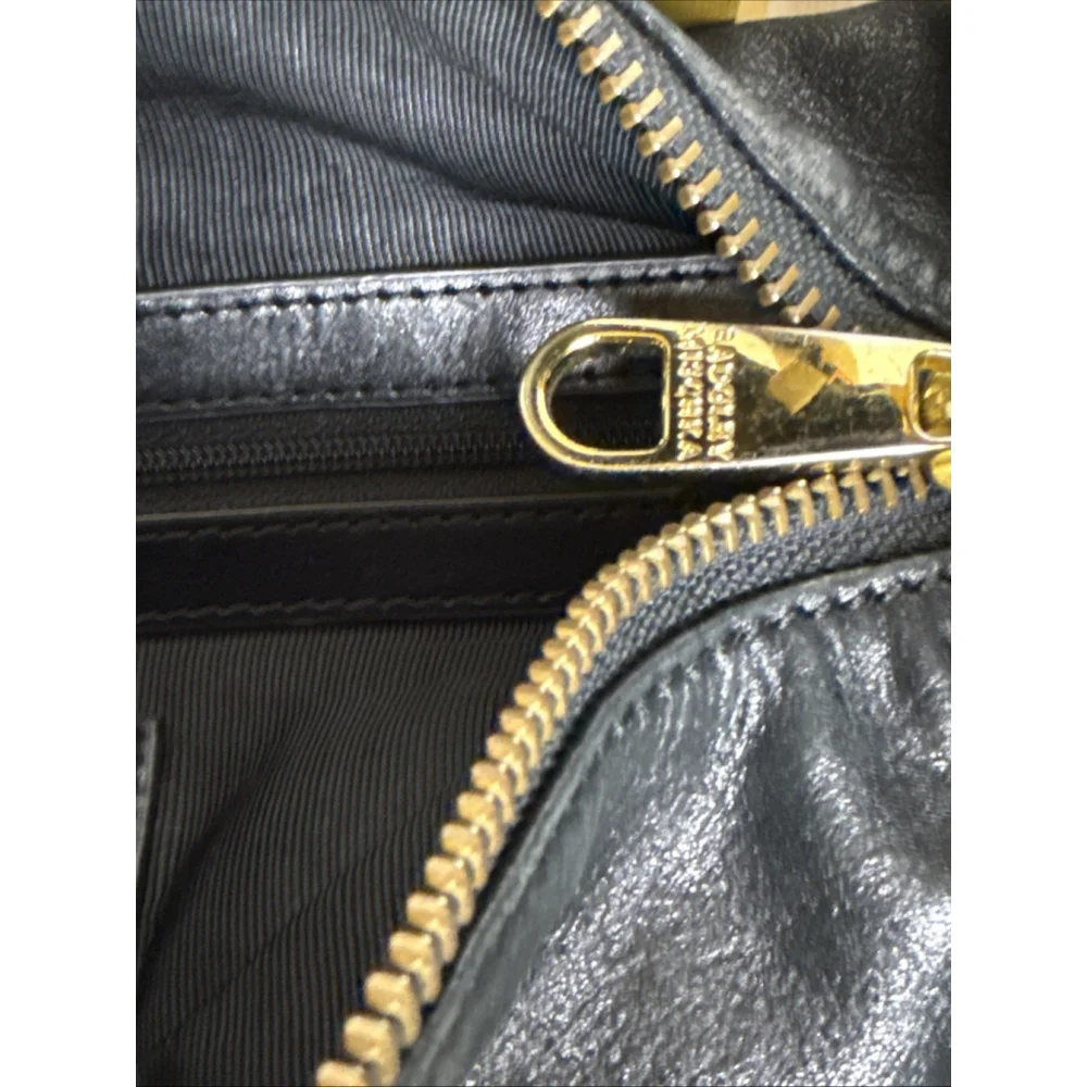 Badgley Mischka Black Leather Carina Hobo Shoulder Bag